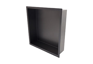 613008 61300805 Modern Design Brushed Matt Black Finished Square Shape Bathroom Shower Wall Stainless Steel Niches