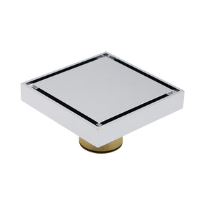 715048 71504801 Bathroom Home Hotel Toilet Brass Square Tile Insert Invisible Shower Floor Drain